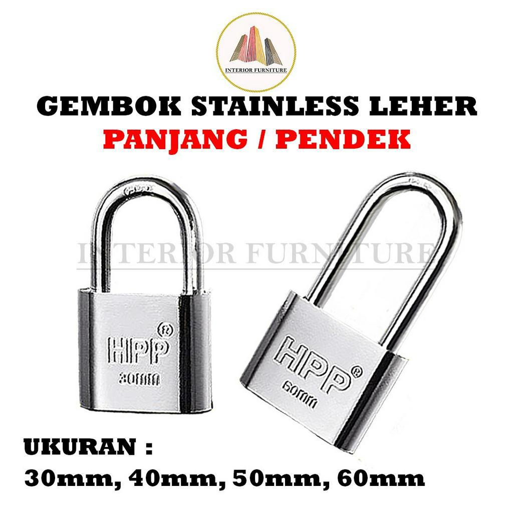 Gembok Stainless Anti Karat/Anti Maling- Gembok Pintu rumah