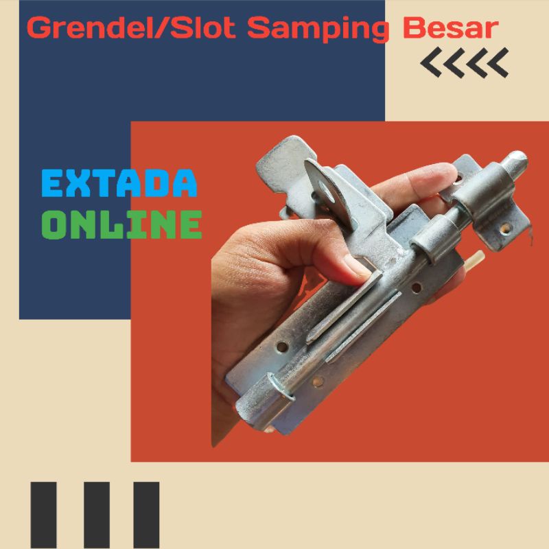 Jual Grendel pagar besi gembok, slot samping pintu, gebyog,pagar, slot