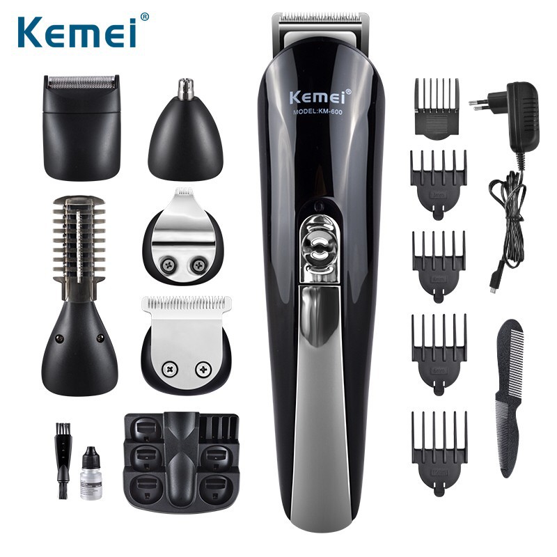 Kemei KM 600 Alat Cukur Rambut 11 in 1 Hair Clipper Trimmer Beard Shaver Razor Professional KM-600