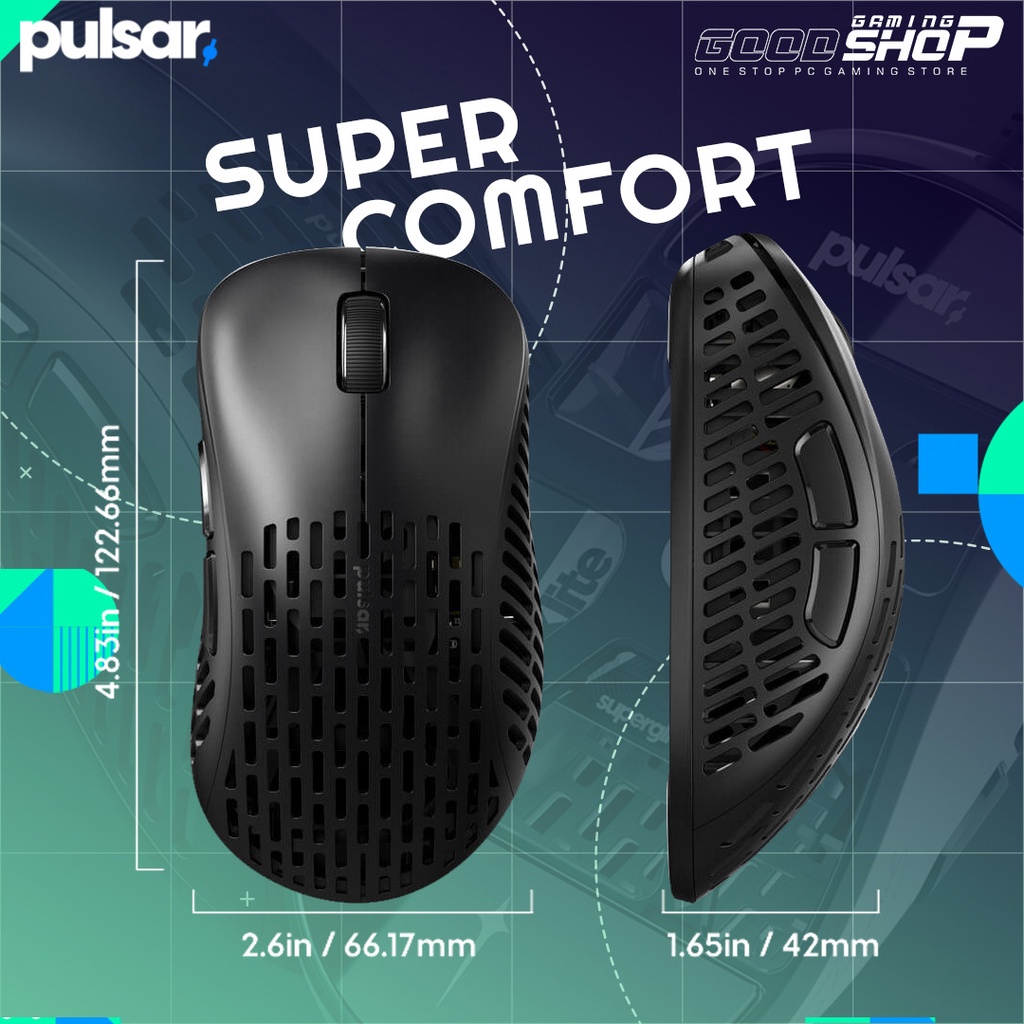 Pulsar XLITE 2.4Ghz Ultralight Ergonomic - Wireless Gaming Mouse