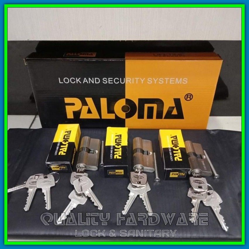 Paket Master Kunci Pintu Rumah Paloma QHPCP 204 60 mm 3 pc Kunci Silinder Kunci Standar Kualitas