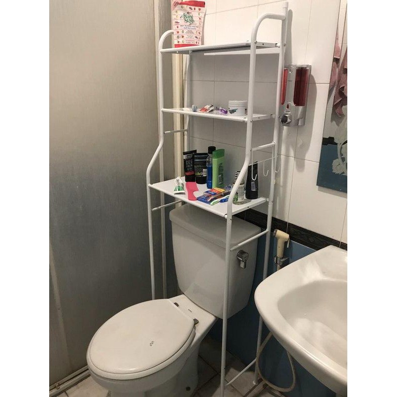 Rak Kamar Mandi D07 Toilet Organizer Tempat Tissue Sabun Kloset 3 Tingkat Serbaguna Standing Rak