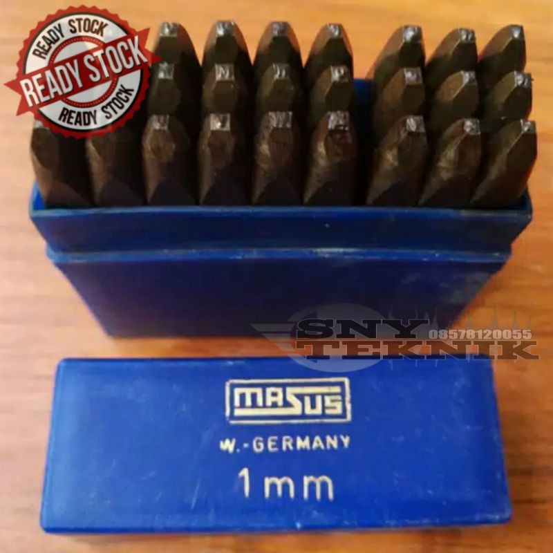 

Original MASUS Germany Huruf Ketok 1 mm Stamp Punch Letter A - Z