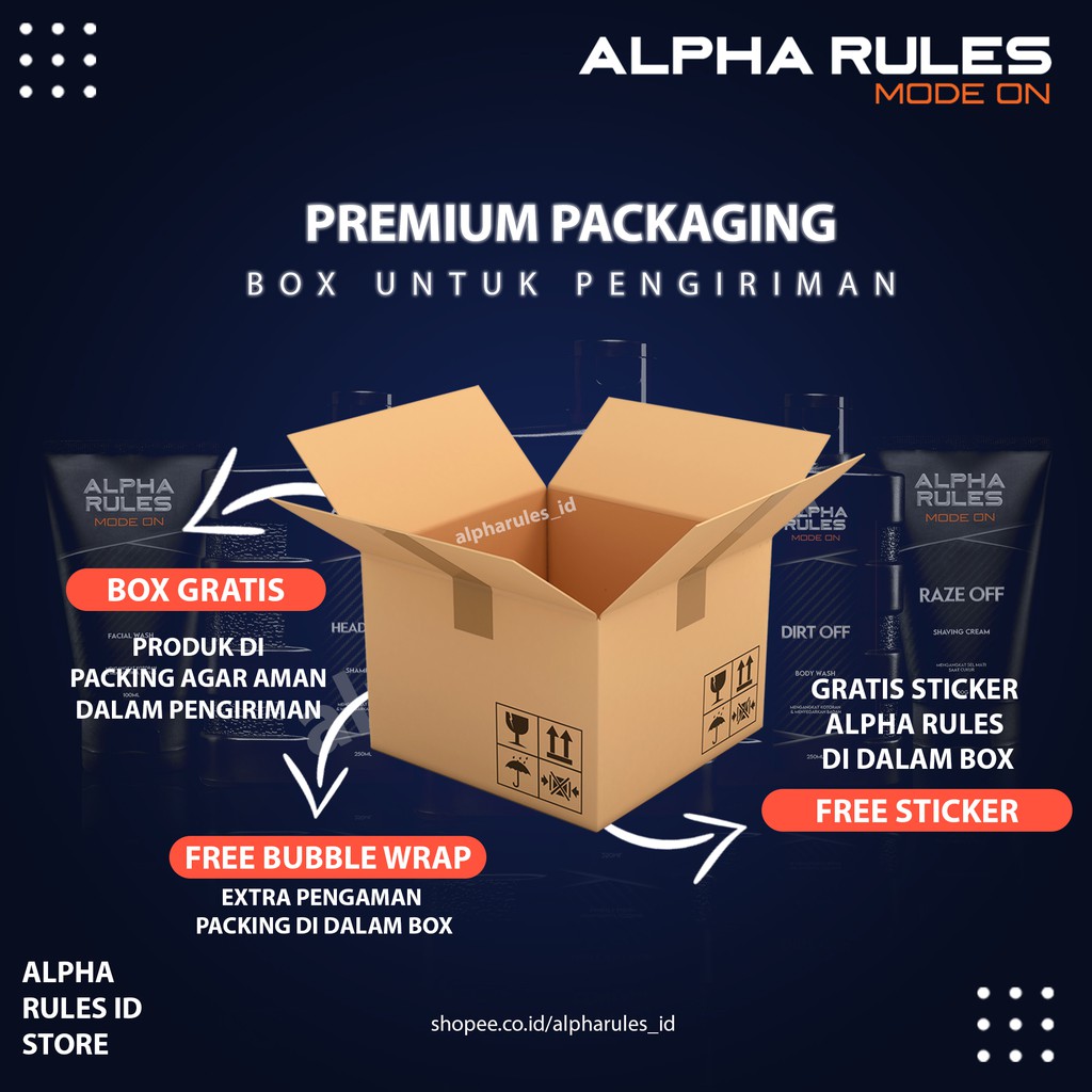 

Tambahan Packing Box Kardus Khusus Toko Alpha Rules ID Store