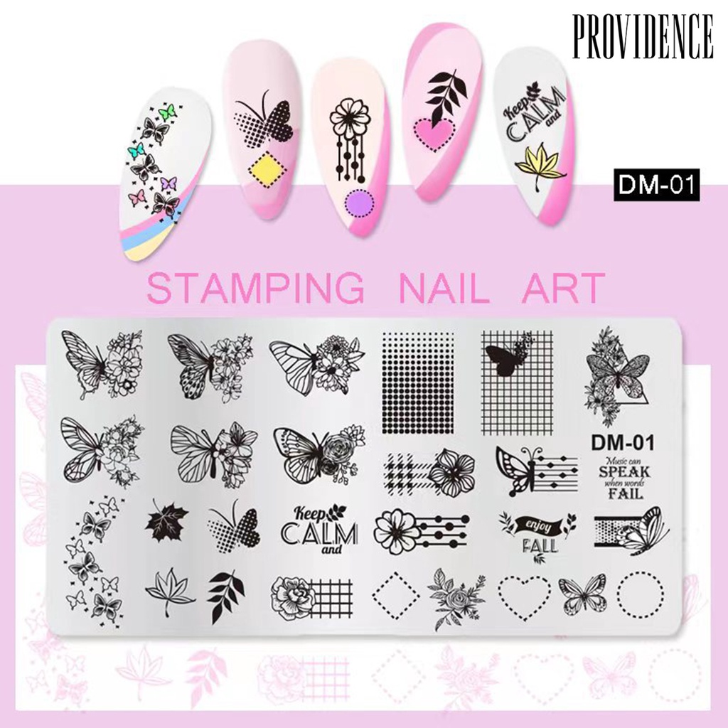 Providence Cetakan Kuku DIY Bahan Stainless Steel Untuk Nail Art