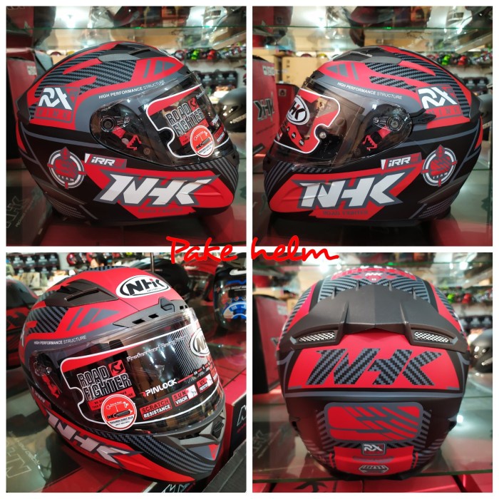 HELM NHK RX9 RACER X BLACK RED DOFF HELM NHK FULL FACE