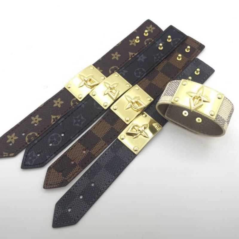 Promo Gelang Kulit Branded Band Motif elv. Premium Quality Gelang tangan Kulit Fashion import  1138