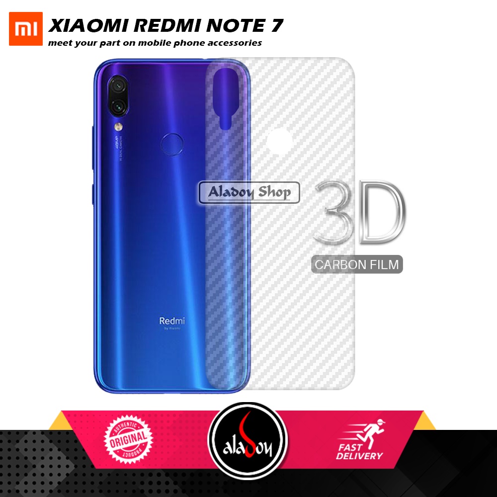 PAKET 3 IN 1 Tempered Glass Layar Xiaomi Redmi Note 7 Free Tempered Glass Camera dan Skin Carbon