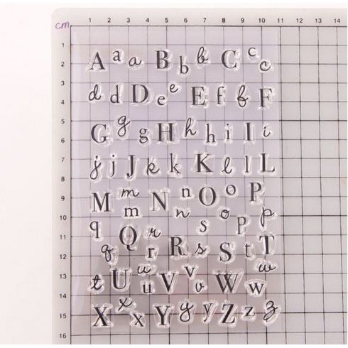 Clear Stamp (Stempel Transparan/Bening) - Three Kind Letters Font