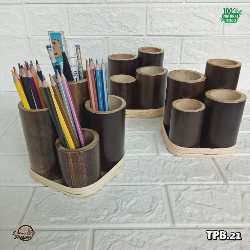 

Tempat Pensil/Pulpen dari Bambu Hitam type TPB.21