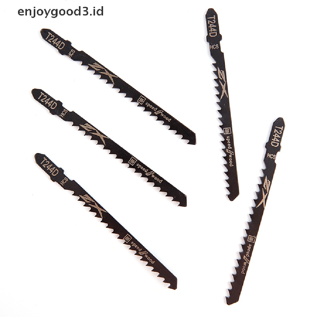 5pcs / set Hcs 6t Jig Blade T244D / T344D Untuk Gergaji Lurus