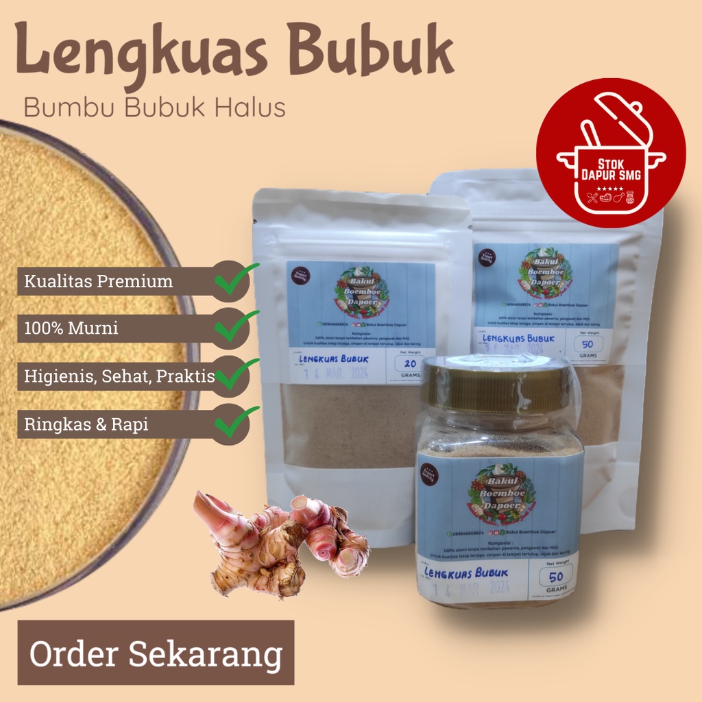 Jual Bumbu Dapur Rempah Bubuk Lengkap Bumbu Masak Lengkuas Laos Bubuk