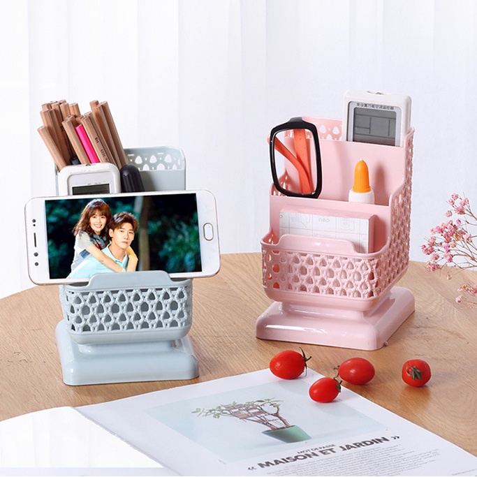 Rak Pena Organizer Penyimpanan Meja Rak Kosmetik Multifungsi Penyimpanan Rumah Kantor Berdiri untuk 