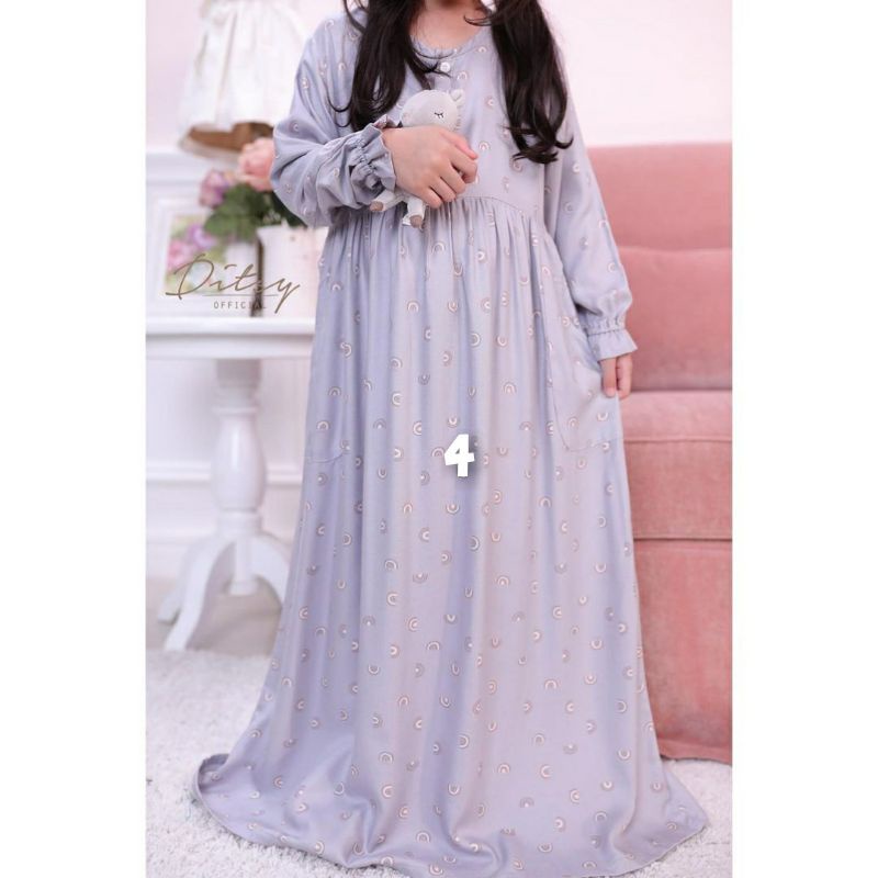 ditsy little rainbow grey size 4