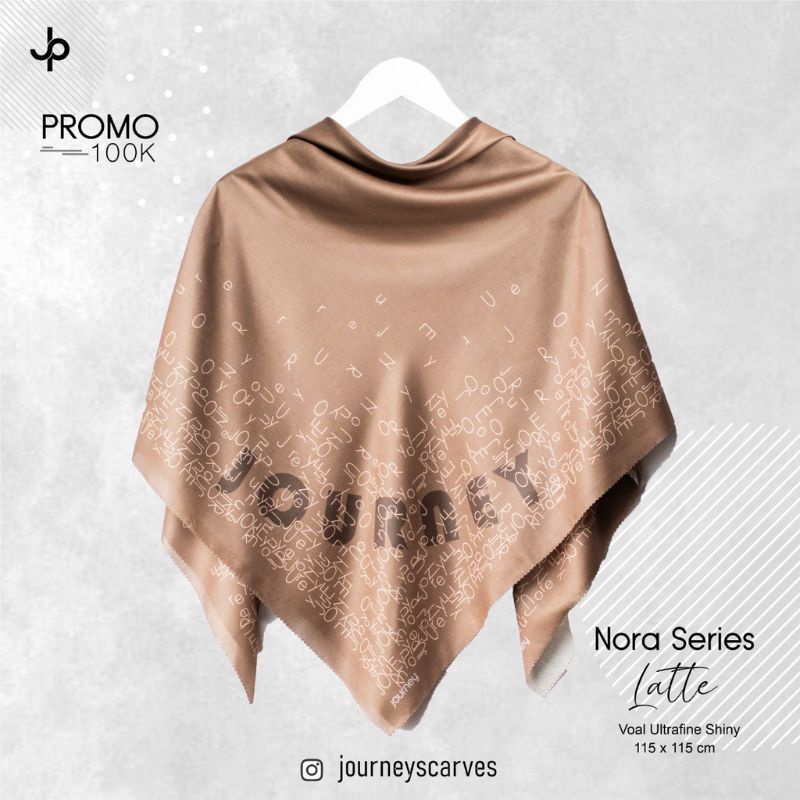 Mat.Voal LATTE ||Nora Series|| Hijab mudah dibentuk tidak letoy BEST SELLER by JOURNEY SCARVES