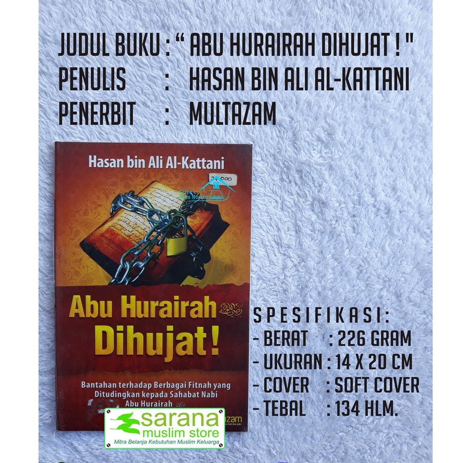 BUKU ABU HURAIRAH DIHUJAT