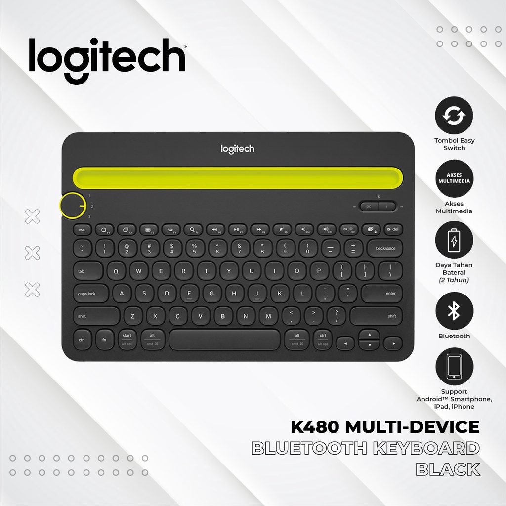 Keyboard Wireless Bluetooth Logitech K480 / K 480 Multi Device