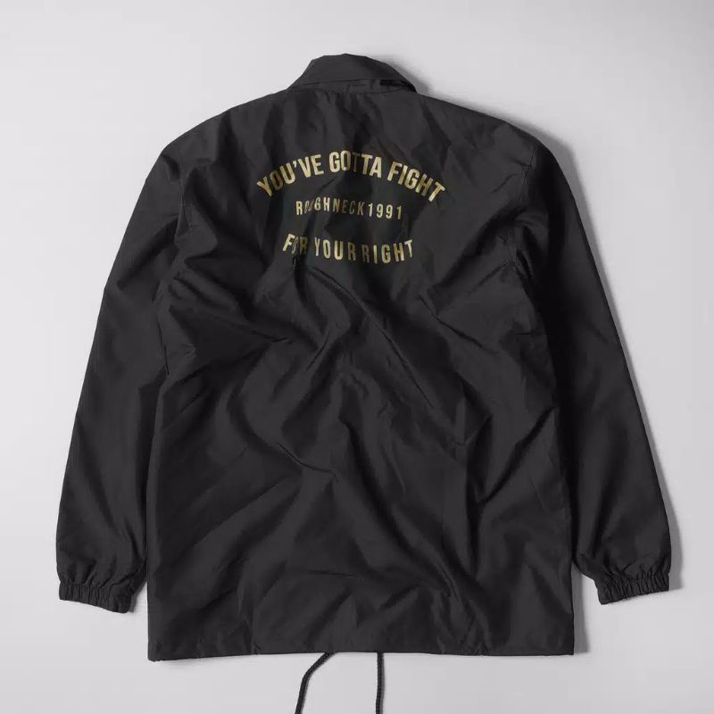 Roughneck CJ099 Black Gotta Fight Coach Jacket / jaket coach roughneck / coach roughneck