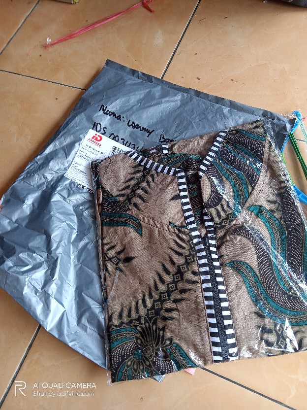 Tey-17 Batik Wanita Asj Sa Hrb026 Kenongo Kemeja Tosca Pendek Terbaru