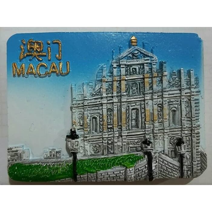 Mantul magnet tempelan kulkas souvenir negara macao macau hk hongkong china
