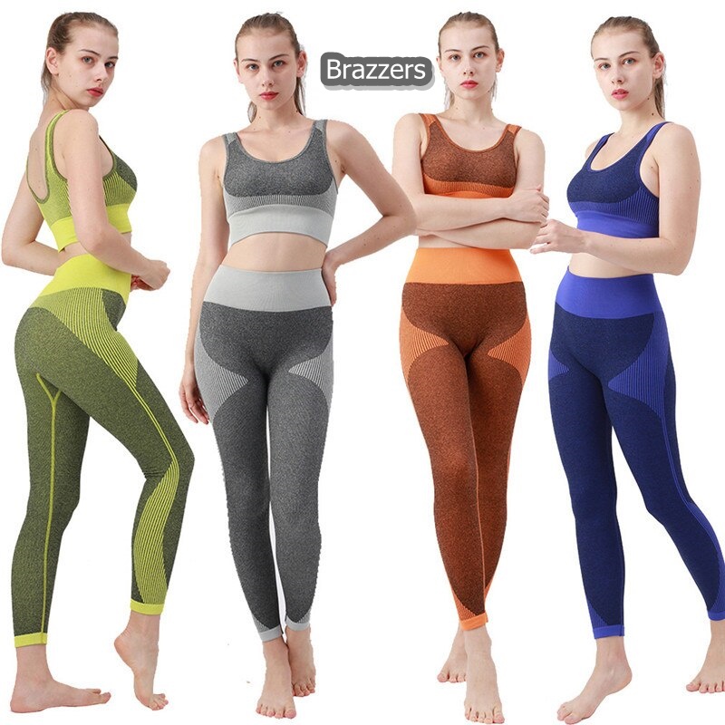 Baju Setelan Bra Sport Push Up Set Pakaian Celana Leging Lejing Panjang Olahraga Senam Aerobik Gym Y