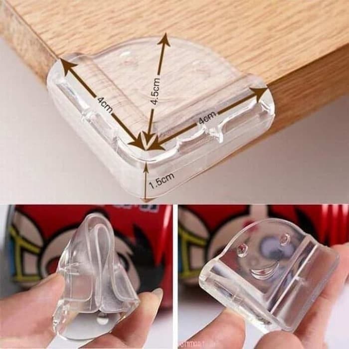 1set isi 4pcs Pengaman sudut meja silicon pengaman kepala anak sudut meja silicon