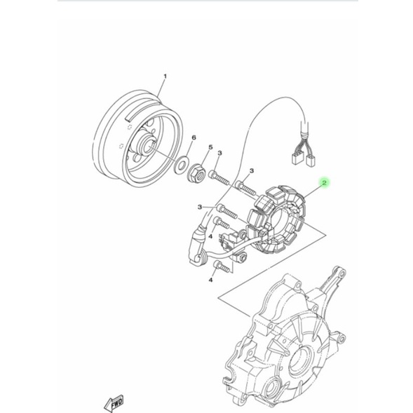 Spull/stator assy jupiter mx,,jupiter mx new produk original ygp 100%