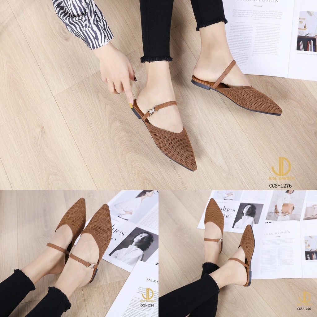 JOSE DAROCA Flat Mules Shoes # CCS-1276 # Original