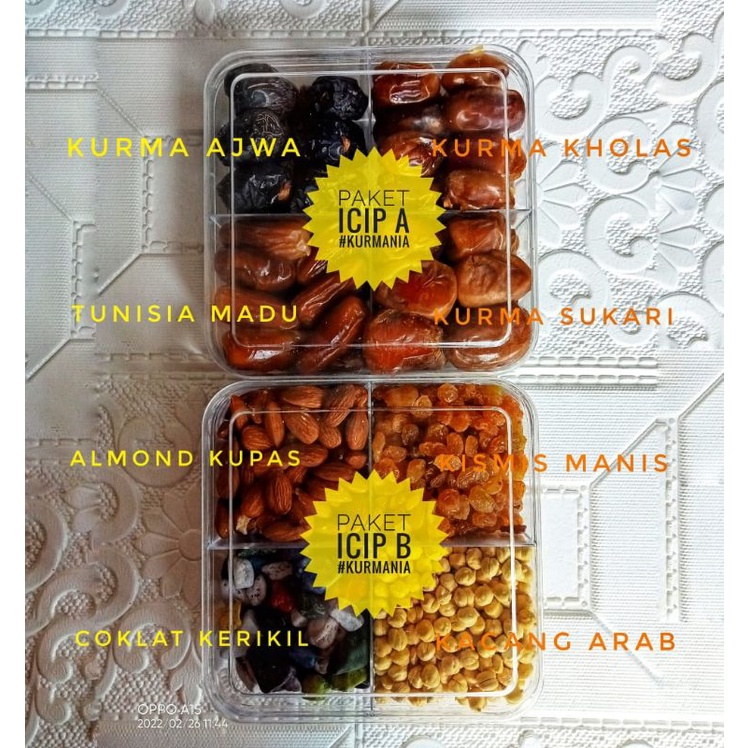 

PAKET ICIP KURMA DAN ALMOND KISMIS COKLAT