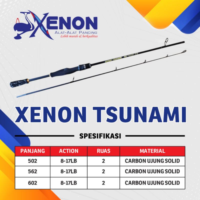 Joran sambung carbon MURAH Xenon ATLANTIS DAN TSUNAMI 150 165 180