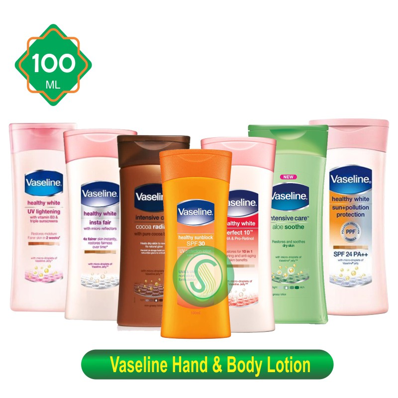 VASELINE Hand &amp; Body Lotion 95-100ML (ALL Variant)