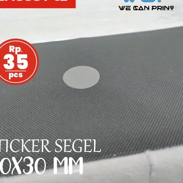 

☏ STICKER SEGEL BULAT STIKER TRANSPARANT BULAT DIAMETER 3 CM 1000 PCS ♪