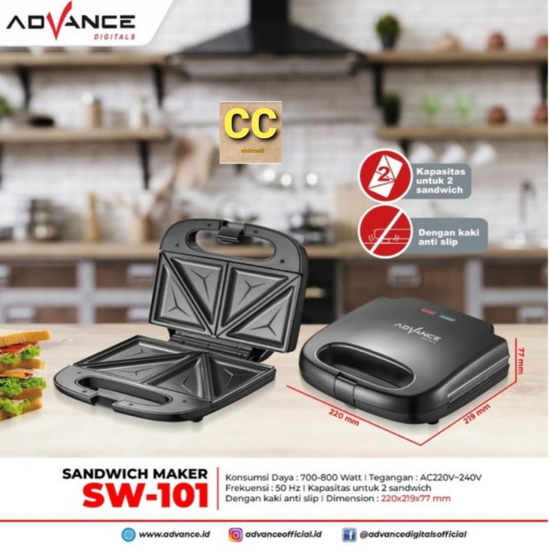 ADVANCE WAFFLE MAKER PEMANGGANG ROTI ADVANCE SW-101 SW101 SW 101 SW - 101 / STAND MIXER ADVANCE MX 1002T MX1002T