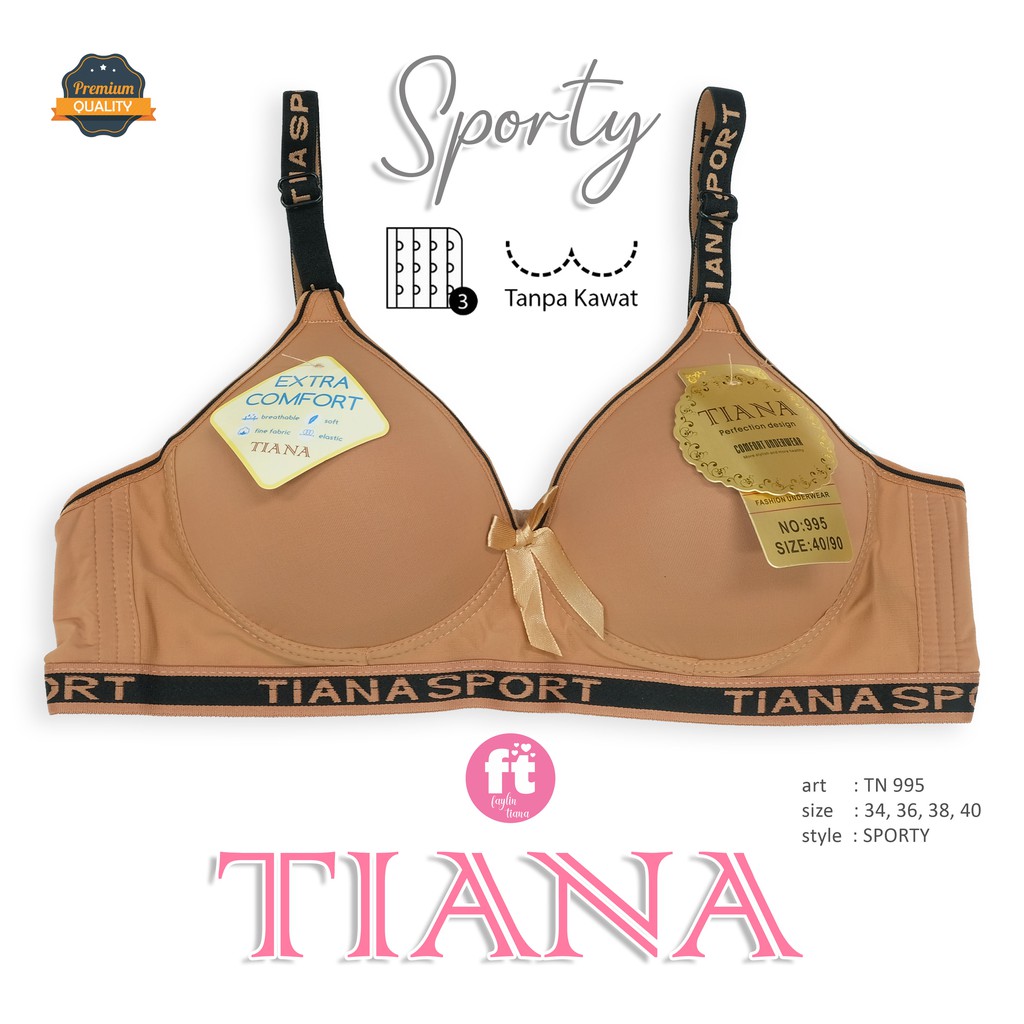 TIANA | Bra KAIT 3 NYAMAN TANPA KAWAT / SPORT BRA / art TN 995