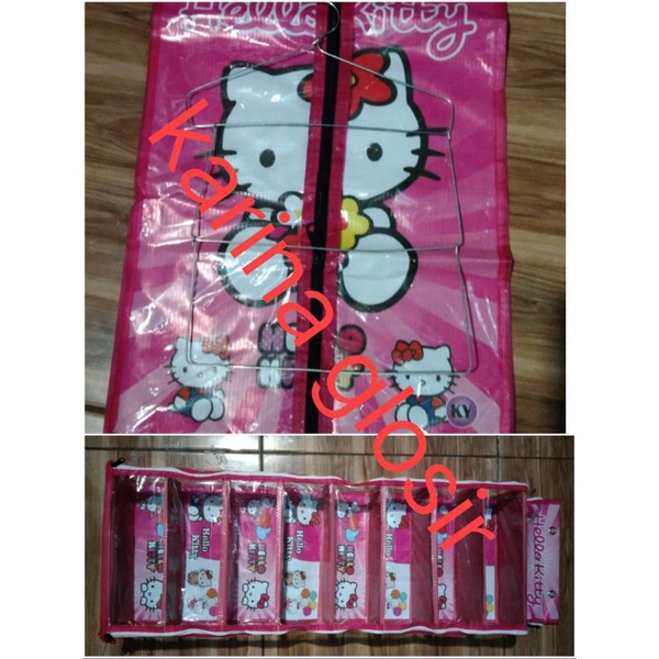 RAK SET GANTUNG 2IN1 RAK HIJAB  TANPA SAKU DEPAN UK 29X45+ RAK SEPATU