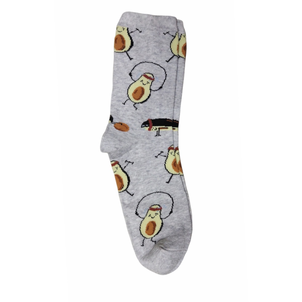 Kaos Kaki Motif Lucu-Lucu / Buah / Snack / Christmas / Snoopy / Leopard BEBAS PILIH (EXPT)-E25 Workout Avocado