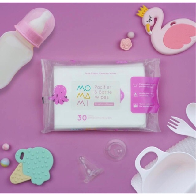 Momami pacifier and bottle wipes - tisu basah bayi | tisu pembersih botol dan dot bayi | tisu basah pembersih empeng dot bayi