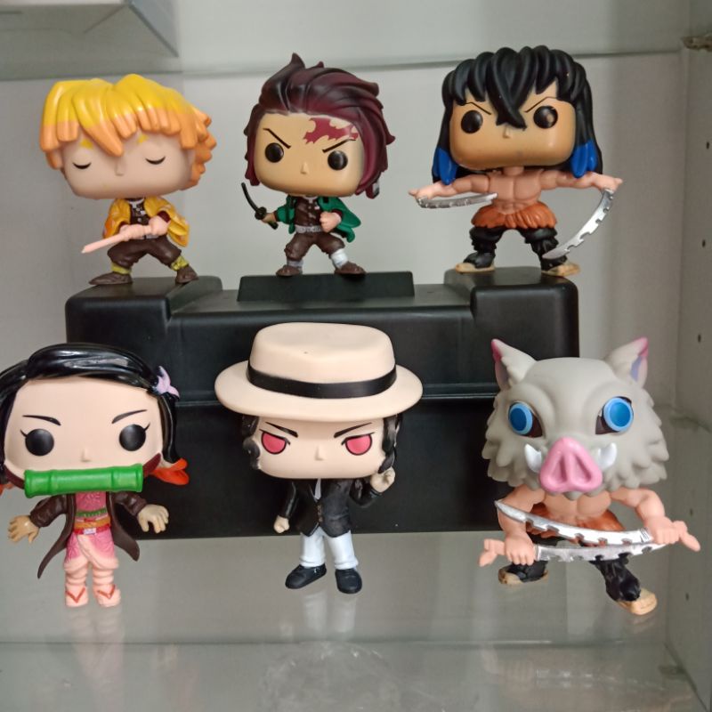 Mainan Action Figure Funko Pop Tanjiro Zenitsu Demon slayer Kimetsu No yaiba