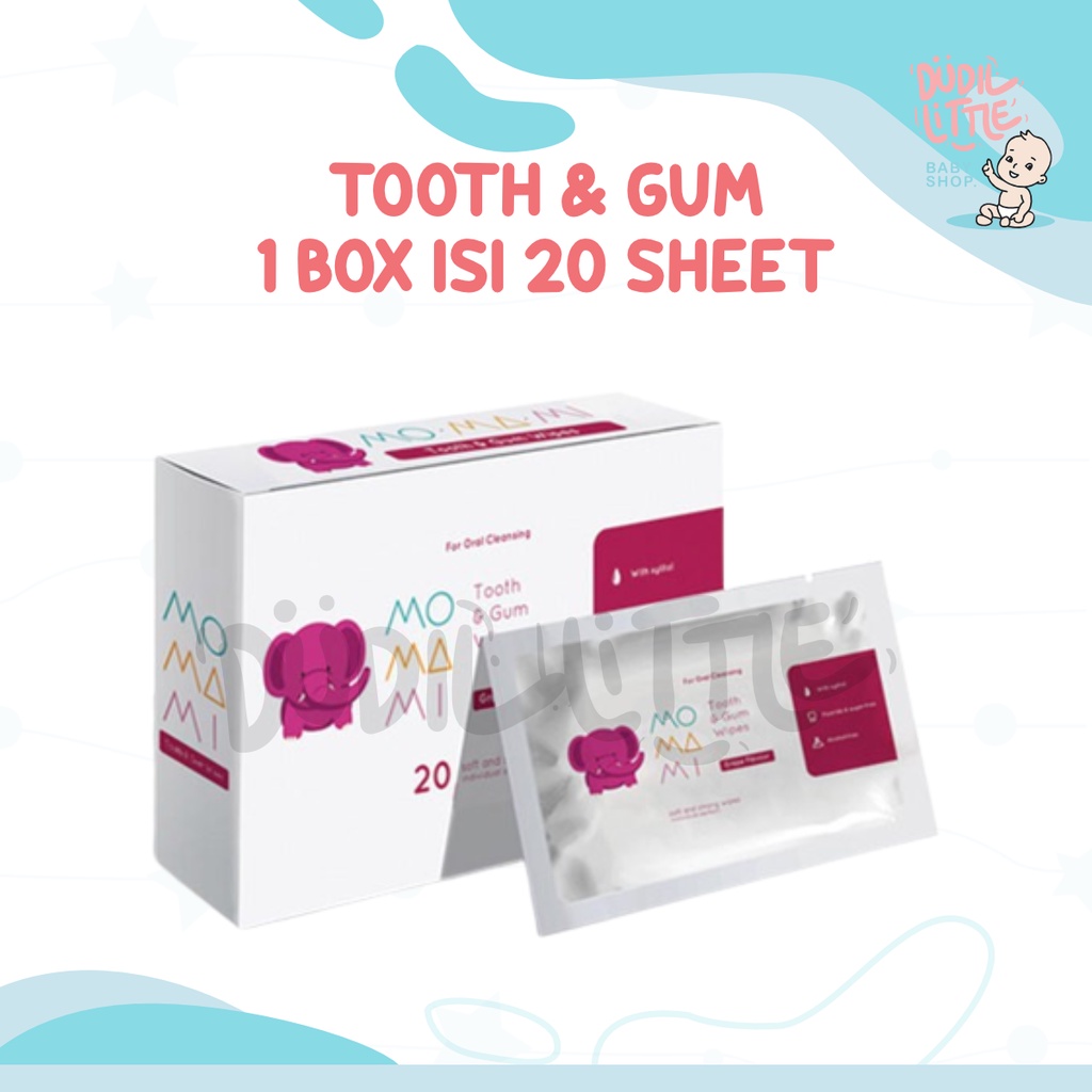 MoMaMi Tooth &amp; Gum TISU Basah Untuk Membersihkan Gigi Bayi