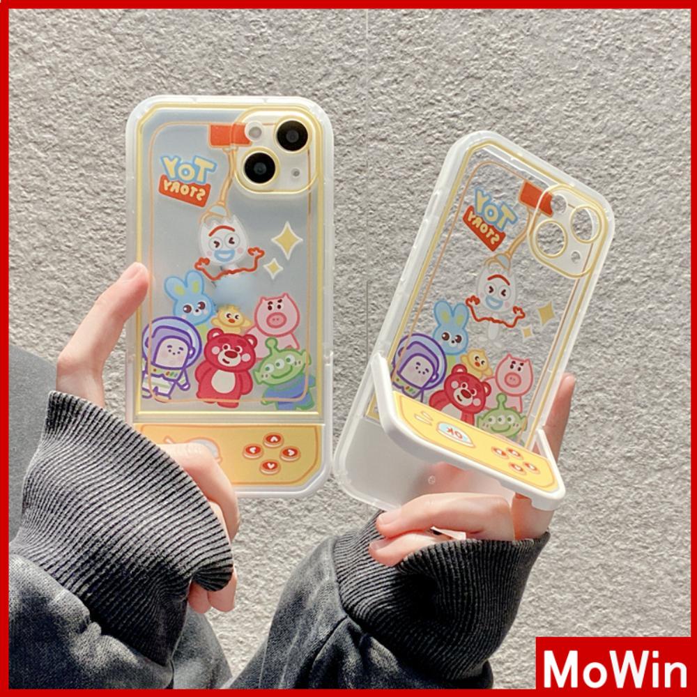 iPhone Case Silicone Soft Case Clear Case Folding Stand Airbag Shockproof Protection Camera Claw Machine Cartoon Cute Compatible For iPhone 11 13 Pro Max 12 Pro Max 7Plus xr