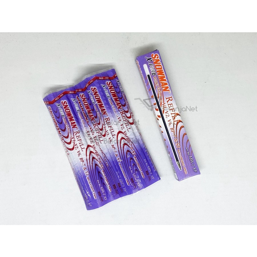 Refill Pulpen | Isi Ulang Ballpoint Snowman V1, V2, V6, BP-7, S1 0.6mm [1 LUSIN]