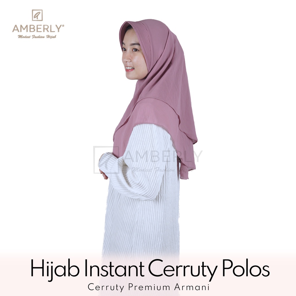 AmberlyHijab Cerruty Polos Jilbab Instan Bahan Premium Cerruty Armani