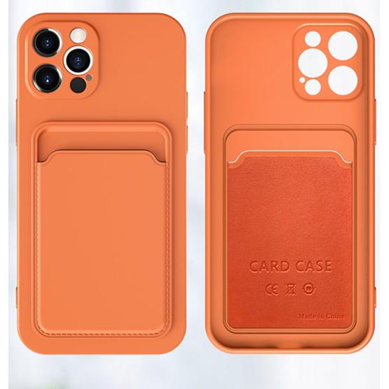 Case Dompet Kartu Kredit Bahan Silikon Cair Ultra Tipis Tahan Banting Untuk IPhone 13 14 Pro Max Plus Mini