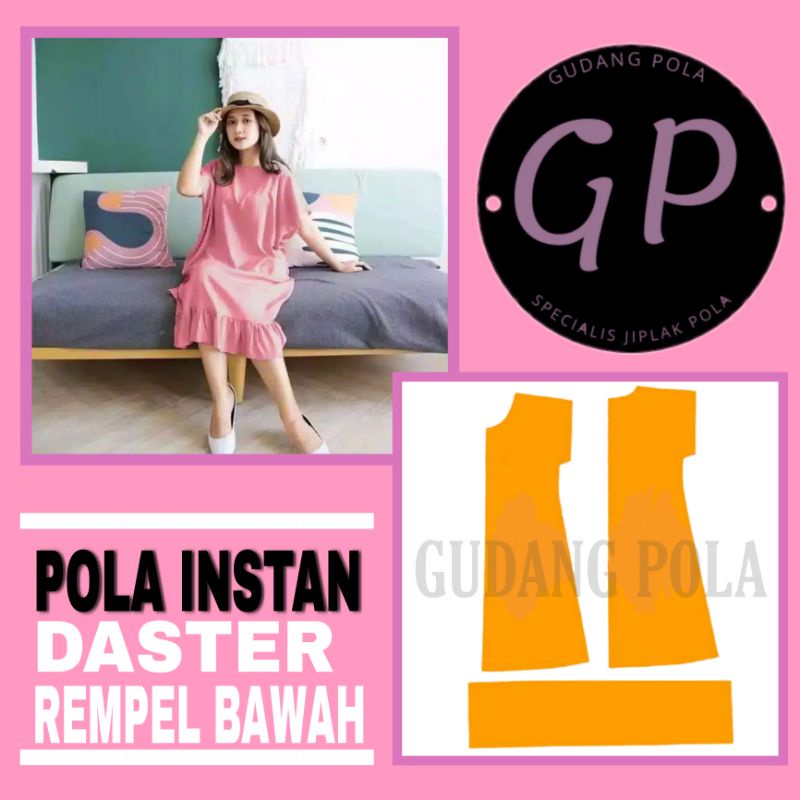 [COD] Pola Daster Rempel Bawah - Pola Daster - Pola Instan Daster Dewasa - Pola Daster Rumahan - Pol