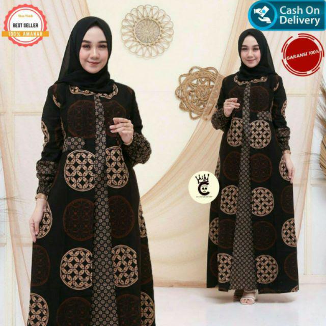 Batik Couple Keluarga Modern Ori Ndoro Jowi Motif Koin Termurah Shopee Size Jumbo - Batik Pekalongan