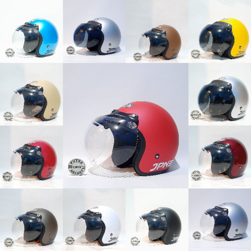 HELM BOGO ORIGINAL JPN ARC RETRO KACA CEMBUNG VISOR