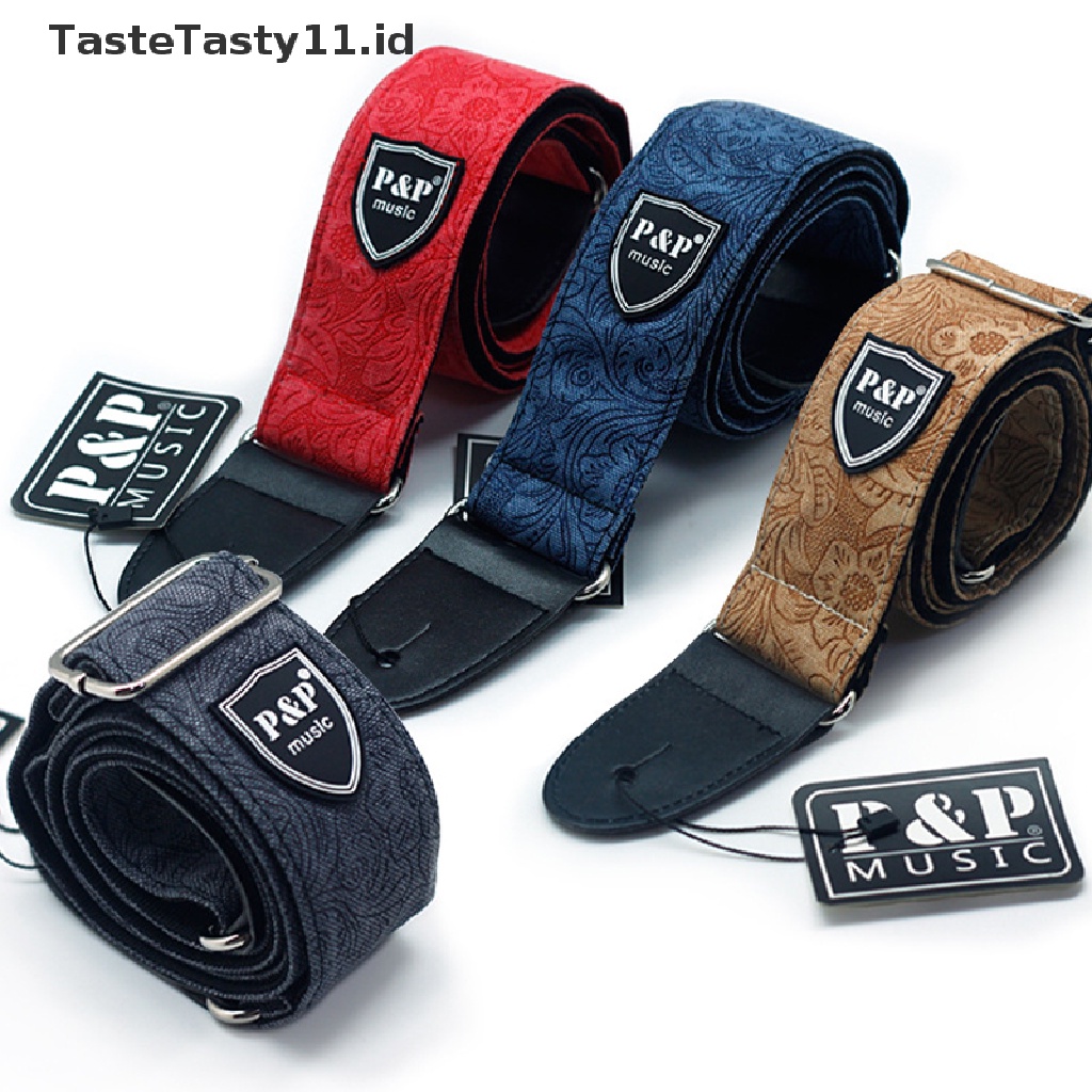 Strap Adjustable Bahan Katun Tebal Untuk Gitar Elektrik / Bass