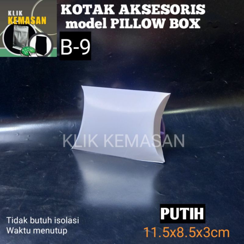 

Isi 36 KOTAK AKSESORIS B-9 PUTIH TEMPAT SOUVENIR PILLOW BOX KARDUS KADO