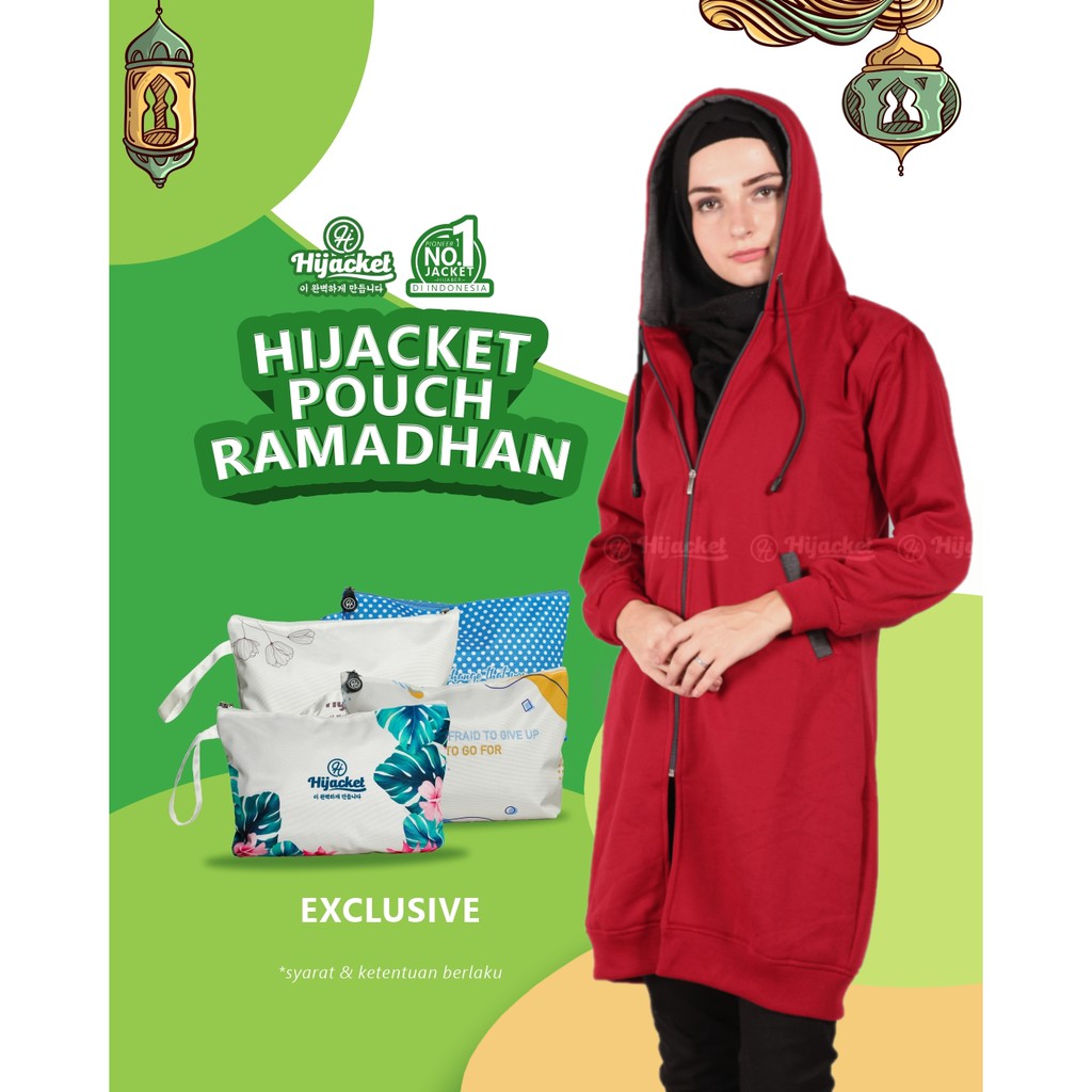 Jaket Tebal Wanita Hijab Hijacket Basic Sweater Hijaket Hoodie Original Model Polos Panjang-8