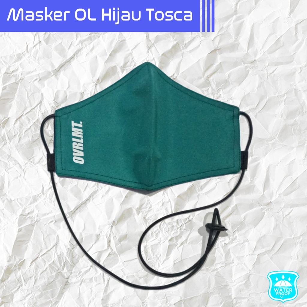 Overlimit Masker Waterproof Anti Air Tosca / Masker Kain Cowok / Masker Premium Dewasa Pria Wanita